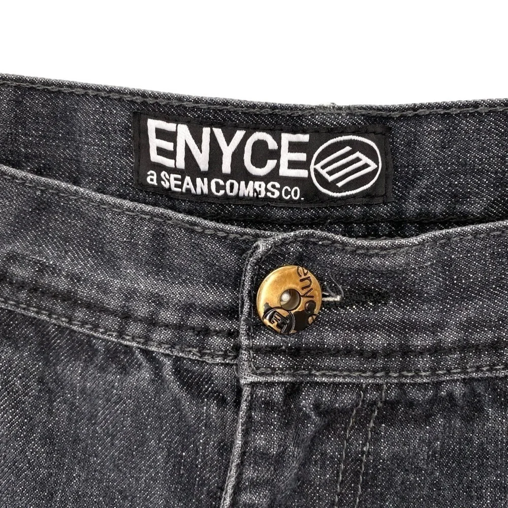 Enyce Men’s Faded Black Vintage Denim Jeans 38x32